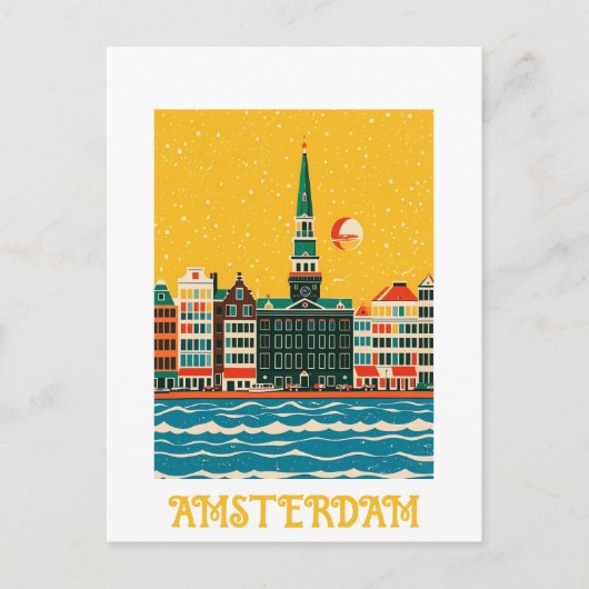 Custom Amsterdam Nederland Briefkaart (Voorkant)