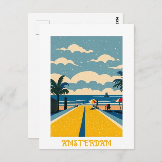 Custom Amsterdam Nederland Briefkaart (Voorkant / Achterkant)