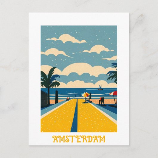 Custom Amsterdam Nederland Briefkaart (Voorkant)
