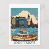 custom Amsterdam Nederland Briefkaart (Voorkant)