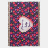 Custom and personalized Cute Cherry Butterfly  Deken (Voorkant Verticaal)