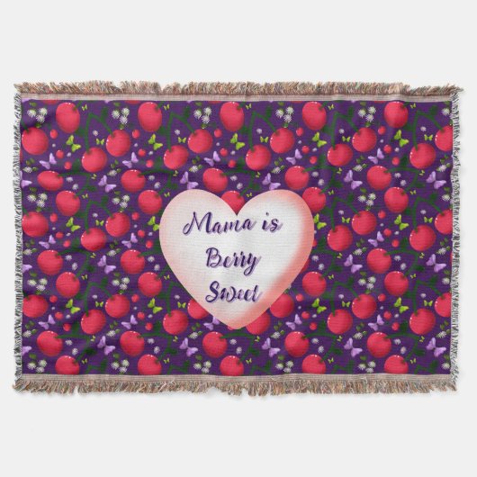 Custom and personalized Cute Cherry Butterfly  Deken (Voorkant)