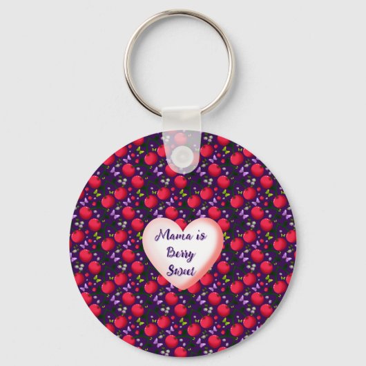 Custom and personalized Cute Cherry Butterfly  Sleutelhanger (Voorkant)