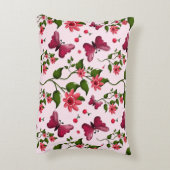 Custom and personalized floral Butterfly pattern  Accent Kussen (Achterkant (Verticaal))