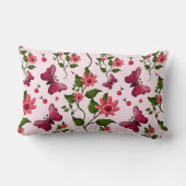 Custom and personalized floral Butterfly pattern  Kussen (Achterkant)