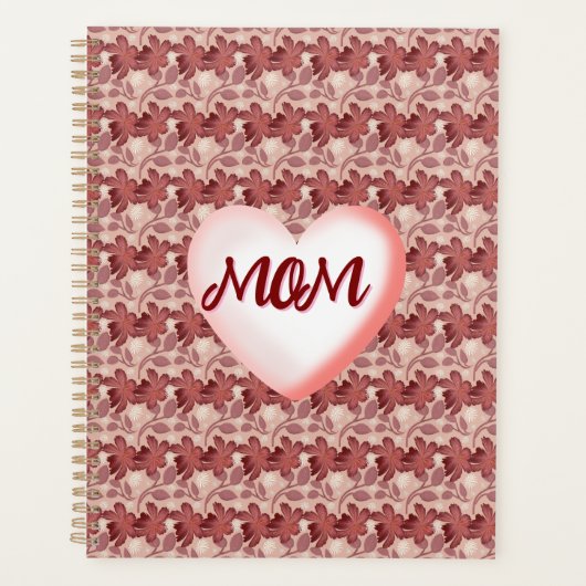 Custom and personalized floral gift for Mom Planner (Voorkant)