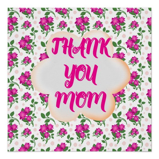 Custom and personalized floral pattern  perfect poster (Voorkant)