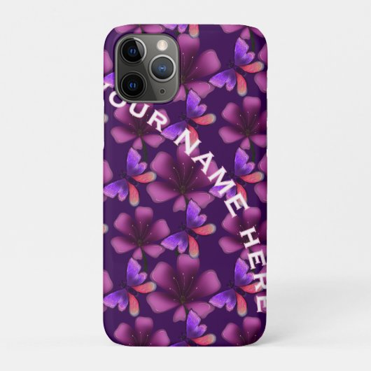 Custom and personalized floral Spiral Notebook Case-Mate iPhone Case (Achterkant)
