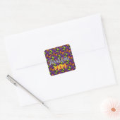 Custom and personalized gift butterfly Pattern   Vierkante Sticker (Envelop)