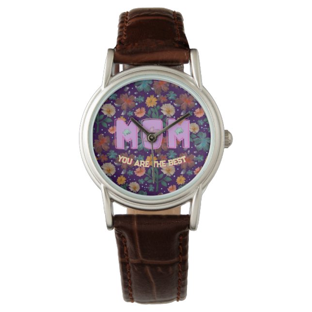 Custom and personalized mother's day gift   horloge (Voorkant)