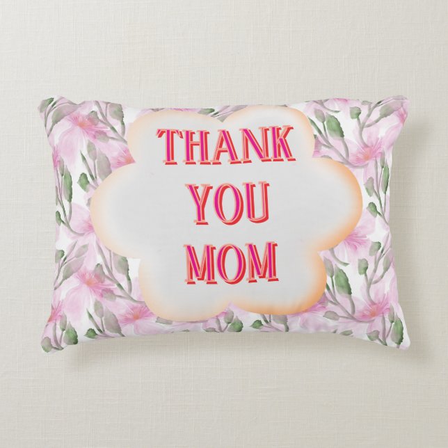 Custom and Personalized watercolor floral pattern  Accent Kussen (Voorkant)