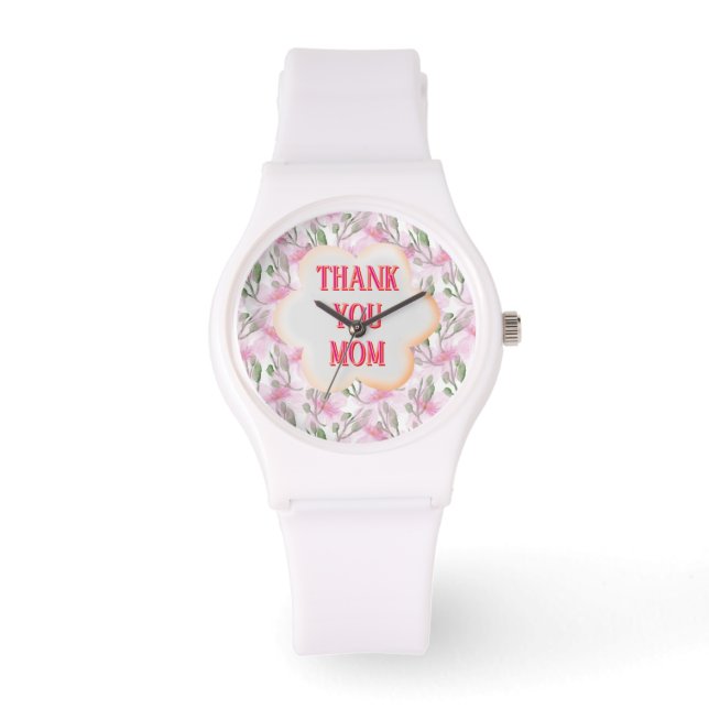 Custom and Personalized watercolor floral pattern  Horloge (Voorkant)