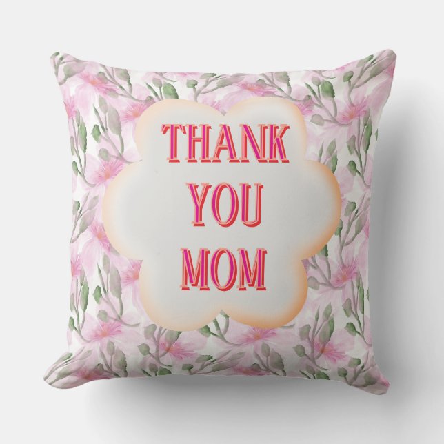 Custom and Personalized watercolor floral pattern  Kussen (Voorkant)