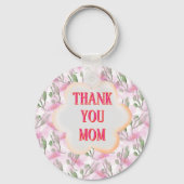 Custom and Personalized watercolor floral pattern  Sleutelhanger (Voorkant)