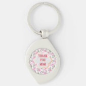 Custom and Personalized watercolor floral pattern  Sleutelhanger (Voorkant)