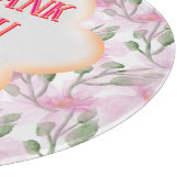 Custom and Personalized watercolor floral pattern  Snijplank (Hoek)