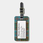 Custom Anderson Tartan Pset Bagagelabel (Voorkant verticaal)