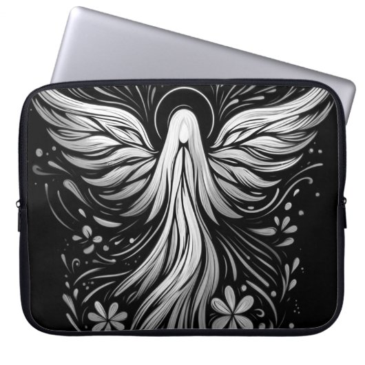 Custom Angel Laptop Bag for Women Electronics Bag Sleeve (Voorkant)