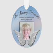 Custom Angel Wings Memorial Ornament (achterkant)