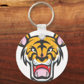 Custom Angry Tiger Cartoon Sleutelhanger (Voorkant)