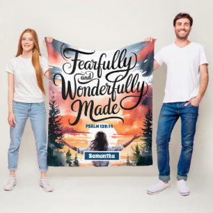 Custom angstig prachtig gemaakt Christelijke vrouw Fleece Deken