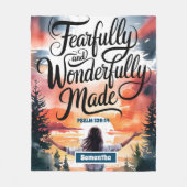 Custom angstig prachtig gemaakt Christelijke vrouw Fleece Deken (Voorkant)