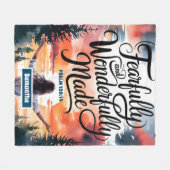 Custom angstig prachtig gemaakt Christelijke vrouw Fleece Deken (Voorkant (Horizontaal))