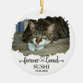 Custom Animal Forever Loved Keramisch Ornament (Voorkant)