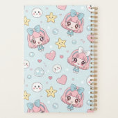 Custom Anime Kawaii with Hearts and Star Planner (Achterkant)