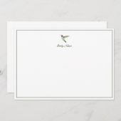 Custom Anna's Hummingbird Note Kaart Notitiekaartje (Voorkant / Achterkant)