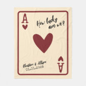 Custom Anniversary Blanket Gift for Wifey & Hubby Fleece Deken (Voorkant)