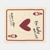 Custom Anniversary Blanket Gift for Wifey & Hubby Fleece Deken (Voorkant (Horizontaal))