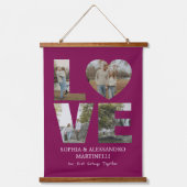 Custom Anniversary Photo Hangend Wandkleed (Voorkant)