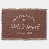 Custom Anniversary Woven Blanket Gift for Couples Deken (Voorkant)