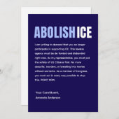 Custom Anti ICE Political Postcard Feestdagenkaart (Voorkant / Achterkant)