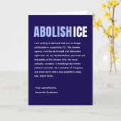 Custom Anti ICE Political Postcard Kaart (Gele Bloem)
