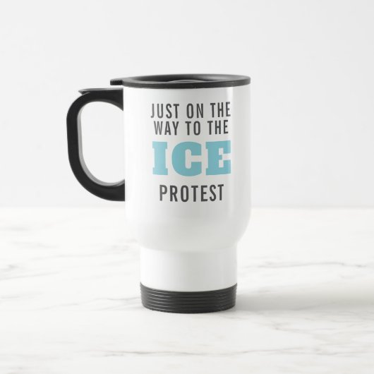 Custom Anti ICE Protest Coffee  Reisbeker (Links)