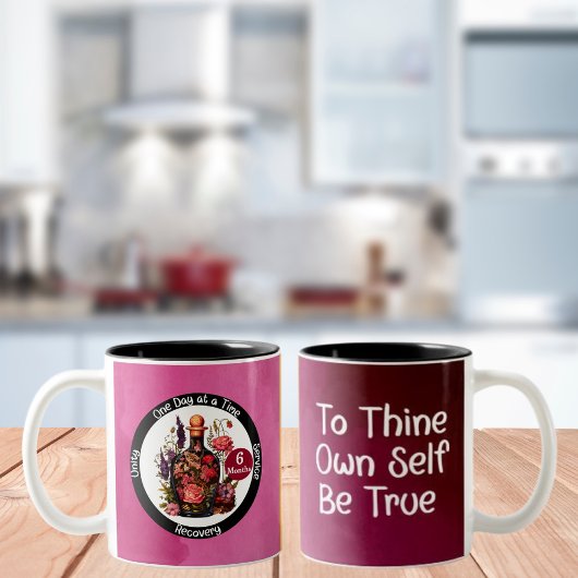 Custom Apothecary Recovery Milestone Gift Tweekleurige Koffiemok