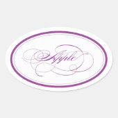 Custom_Apple Oval Ovale Sticker (Voorkant)