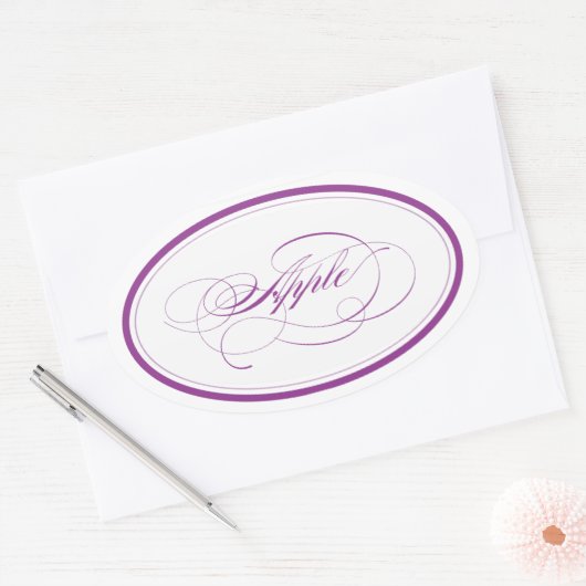 Custom_Apple Oval Ovale Sticker (Envelop)