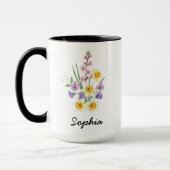 Custom April Birth Flower - Personalized Name Mok (Links)