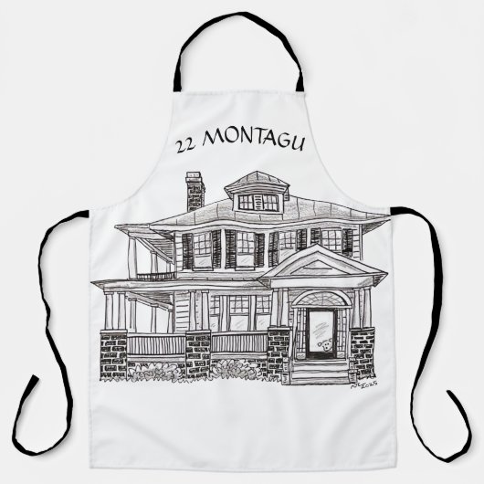Custom apron design with a house schort (Voorkant)