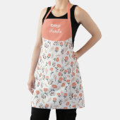 Custom Apron with Red Poppies Schort (Insitu)