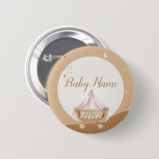 Custom Aqiqah Celebration Button Baby shower Favor (Voorkant /achterkant)