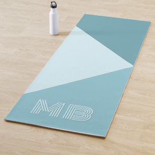 Custom Aqua Blauwgroen Zeevrucht Ocean Blue Gekleu Yogamat