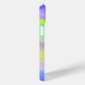 Custom Aqua Blue Lime Groene Paarse golven Stripes Case-Mate iPhone Case (Achterkant / Rechts)