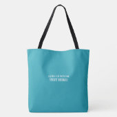 Custom Aqua Wild Black Art Tote Bag (Achterkant)
