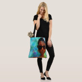 Custom Aqua Wild Black Art Tote Bag (Op model)