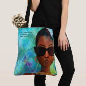 Custom Aqua Wild Black Art Tote Bag (Dichtbij)