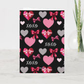 Custom Arch Photo Bows and Hearts Valentine's Day Kaart (Achterkant)